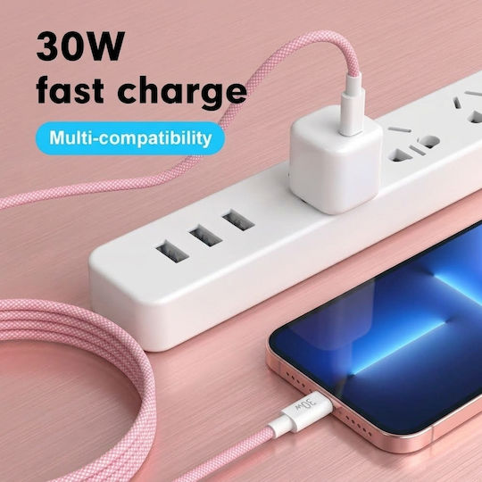 Leewello Lw-218 USB-C zu Lightning Kabel 30W Rosa 1m (783208)