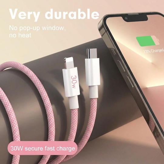Leewello Lw-218 USB-C zu Lightning Kabel 30W Rosa 1m (783208)