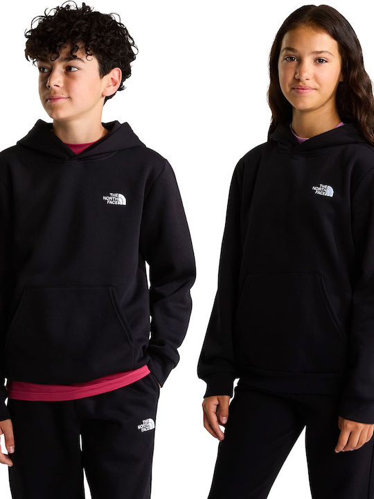 Kids Hoodie With Pockets Black Evolution Simple Dome