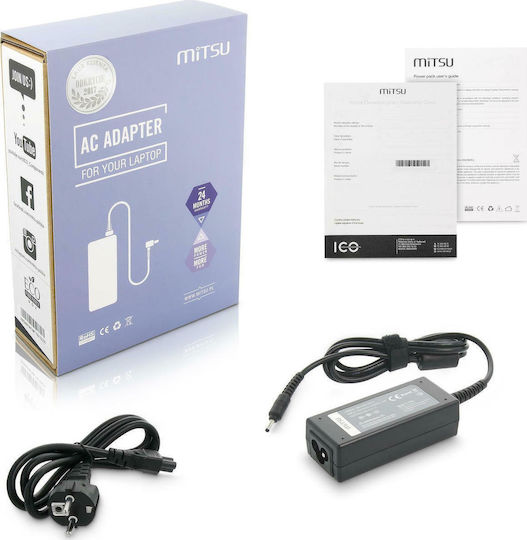 Mitsu Laptop Charger 40W 19V 2.1A for Samsung with Detachable Power Cable