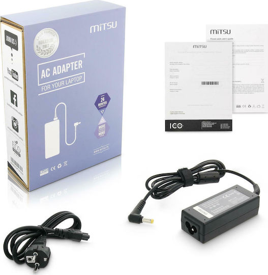 Mitsu Încărcător Laptop 45W 19V 2.37A pentru Acer cu Cablu de Alimentare Detasabil