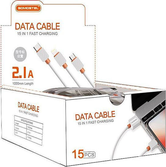 Somostel Regular USB 2.0 spre micro USB Cablu Negru 1m (28260) 1buc