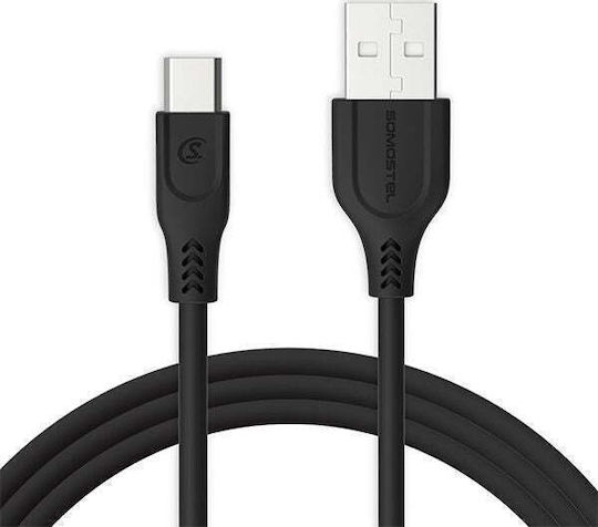 Somostel Regulär USB 2.0 auf Micro-USB-Kabel Schwarz 3m (25709) 1Stück