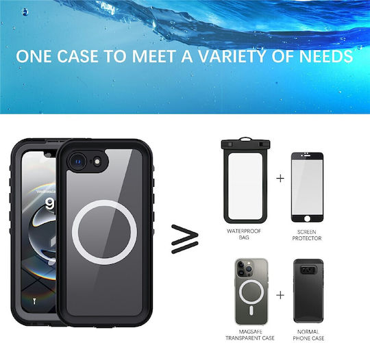 Redpepper Dot+ Series IP68 Waterproof Case Magsafe iPhone 17e 16e Black