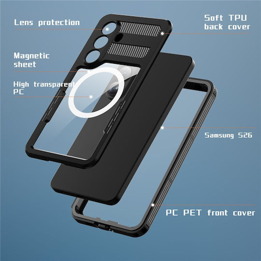 Redpepper IP68 Magnetic Waterproof Case Samsung Galaxy S26 Black
