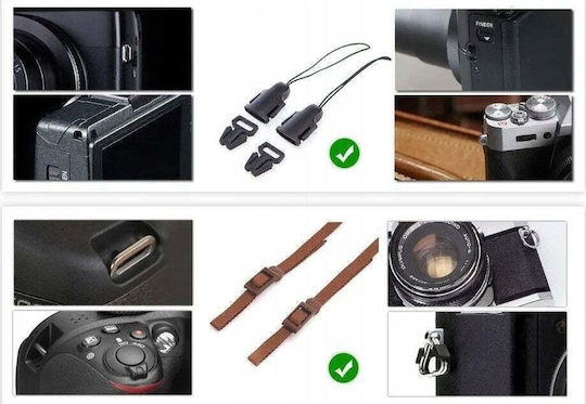 Кафява каишка за врата и рамо за DSLR и безогледален фотоапарат