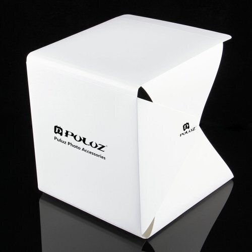 Puluz Portable Photo Box 22x23x24cm 2 Led Lamps 2 Backgrounds