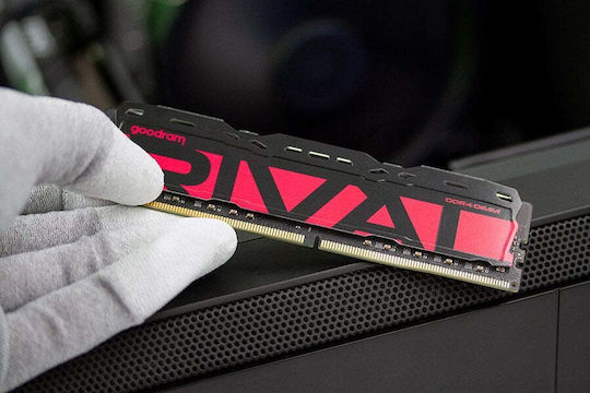 GoodRAM RIVAL Radiant Red DDR4 16GB RAM με 2x8GB Modules και Ταχύτητα 3200 για Desktop