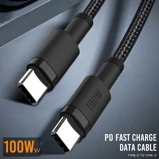 Leewello LW-233 USB 2.0 Kabel USB-C männlich - USB-C 100W PD Schwarz 1m 783223-2-MAUR