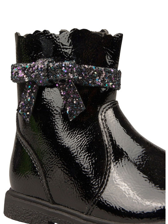 Kinderstiefel aus Lackleder Schwarz