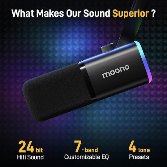 Maono PD100XS Комплект Динамичен Настолен Микрофон за Вокал