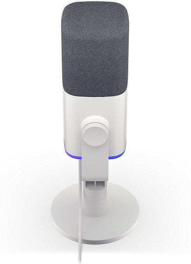 Qube Microphone XLR USB Tabletop In White Color