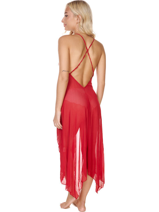 Comfort Summer Women's Nightgown Red
