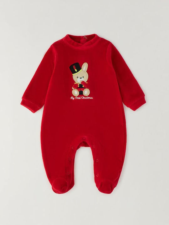 iDO iDO Baby-Strampler Samt Rot