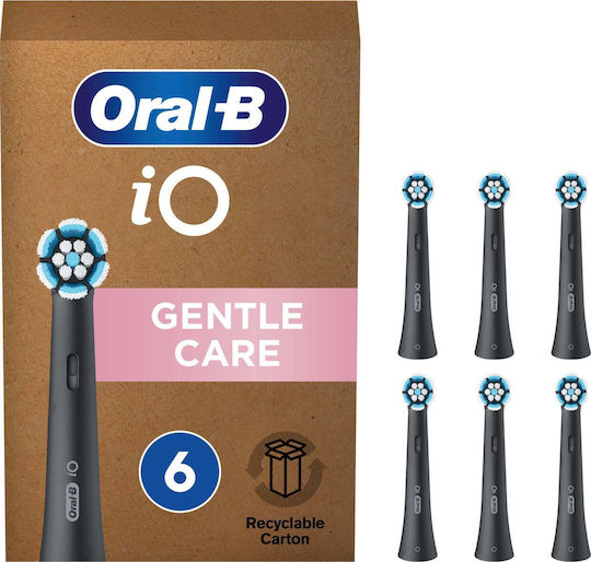 Oral-b Ersatzköpfe Elektrische Zahnbürstenköpfe Io Gentle Care Schwarze Verpackung 6 Stück