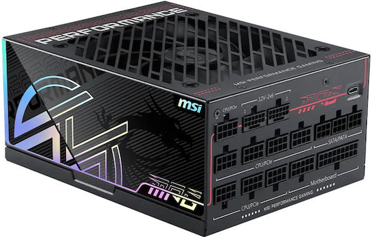 MSI MPG Ai1600TS 1600W Schwarzes Netzteil für Computer Vollständig Modular 80 Plus Titan