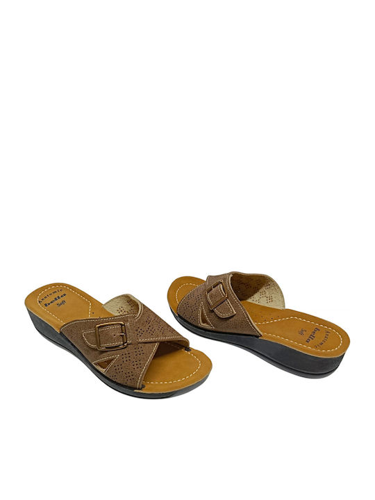 Women's Flat Sandals Brown