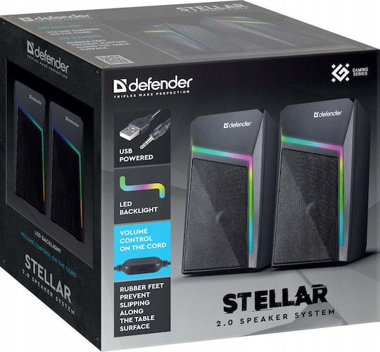 Defender Stellar Computerlautsprecher 2.0 Mit Leistung 6W Schwarze