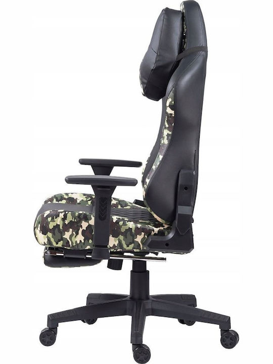 Marvo CH-134 Artificial Leather Gaming Chair with Adjustable Arms Black