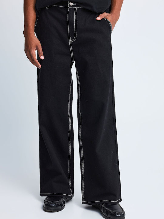 Men's Jeans Pants Loose Baggy Fit Black