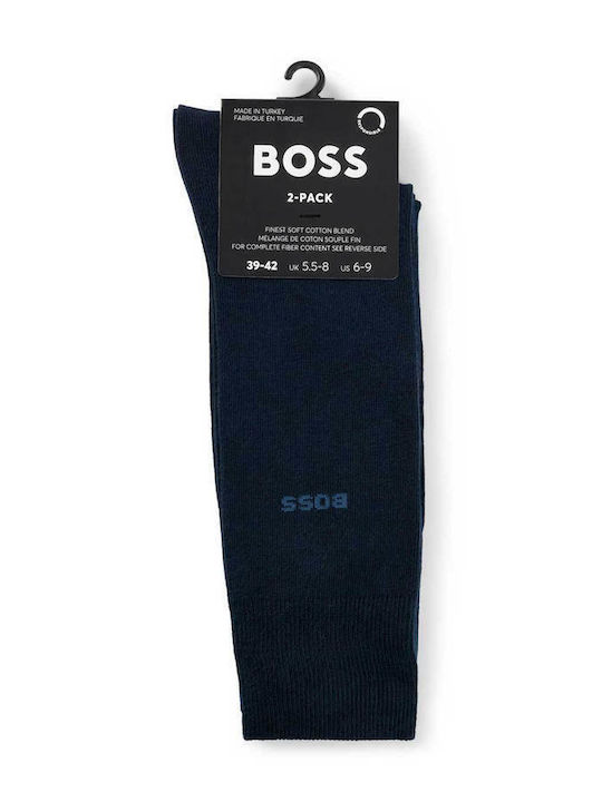 Boss Ανδρικές Κάλτσες Dark Blue 2Pack