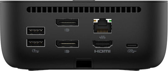 HP G6 USB-C Docking Station με HDMI/DisplayPort 4K PD Ethernet και σύνδεση 2 Οθονών Μαύρο