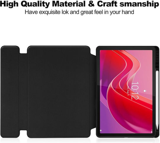 Калъф Книга Сваляща се Клавиатура Lenovo Tab M11 Xiaoxin Pad 11 2024 Черен