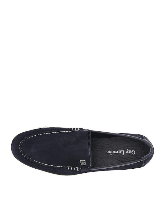 Suede Herren Mokassins in Blau Farbe