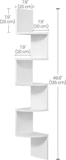 Γωνιακό Ράφι White 20x20x126εκ.
