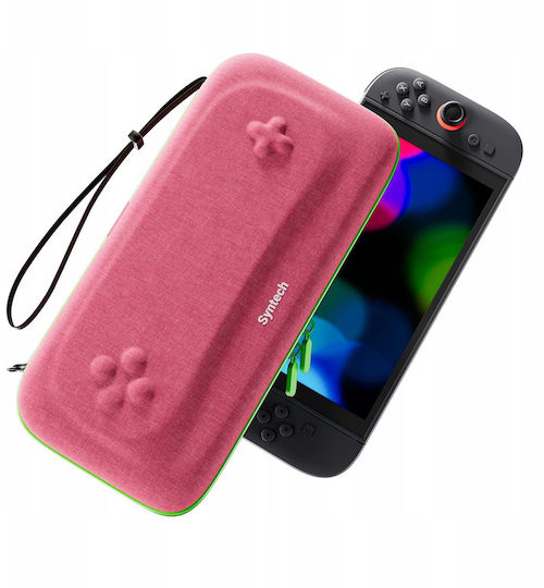 Harte Starre Hülle Koffer Nintendo Switch 2 G11 Rosa-Grün