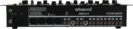 Artsound MIKS6.4 Самоусилващ Аналогов Комбайнер 6 Канала / 11 XLR Входа