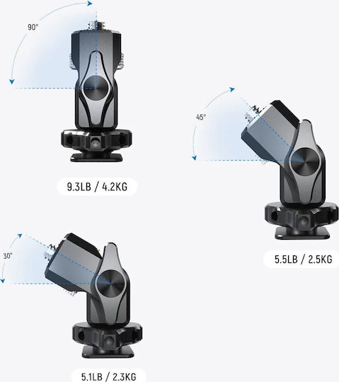 Neewer Ma002 Cap Profesională 3d 360° Ecran 4,2kg Filet 1/4" Bază Iso