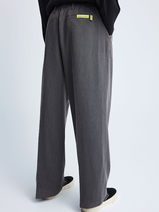 Men's Trousers Elastic Loose Fit Grey