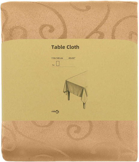 vidaXL Beige Tischtuch 110x140cm