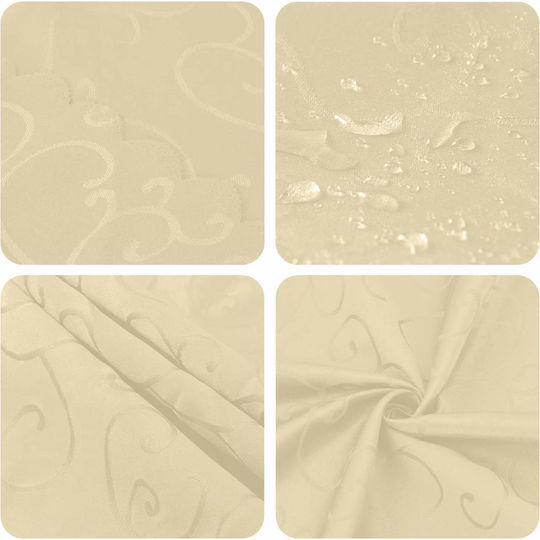 vidaXL vidaXL Tischdecke Weiß Creme 140x140cm