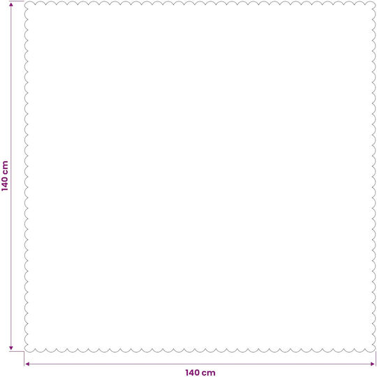 vidaXL Tischdecke Dunkelgrün 140x140cm