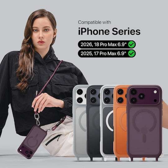 Калъф Mageasy Roam M Каишка За Врата Съвместим С Magsafe Nebula Iphone 18 Pro Max/17 Pro Max