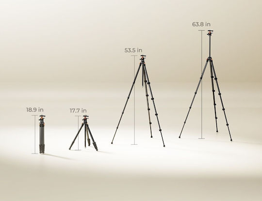 K&F Concept Aluminum Tripod up to 162cm and 10kg Load