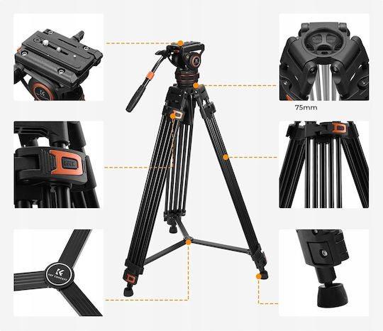 K&F Concept Kamerastative aus Aluminium bis 192cm und Belastbarkeit 4.25kg