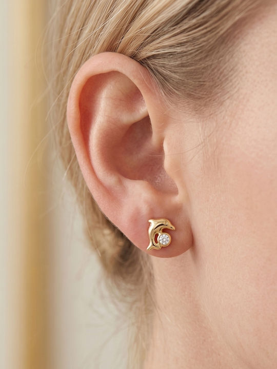 Kinderohrringe mit Steinen aus 14K Gold