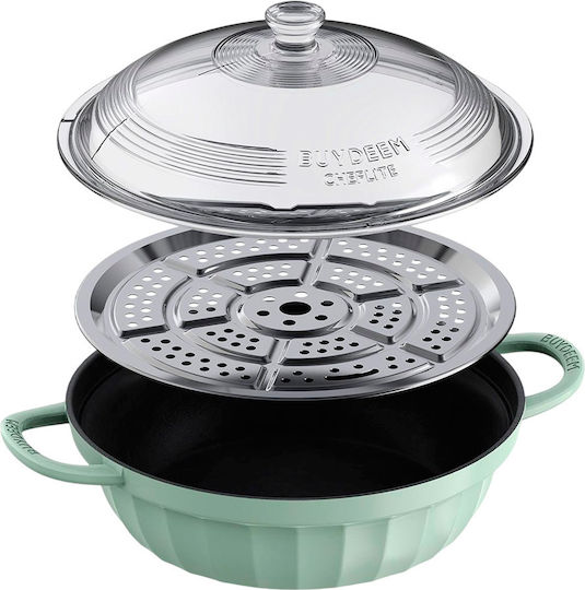 Buydeem Кръгло Устойчиво Съдове с Капак 3800ml