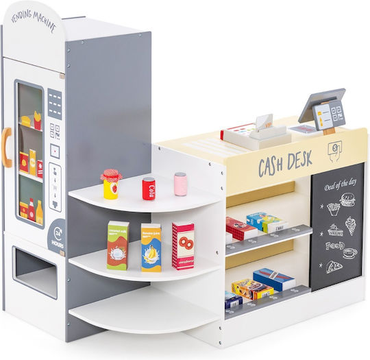 Costway Kids Supermarket Set Cash Register & POS & Vending Machine & White Board Tm10083wh