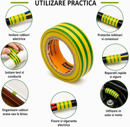 Highpower Insulation Tape 19mm x 9.14m Yellow