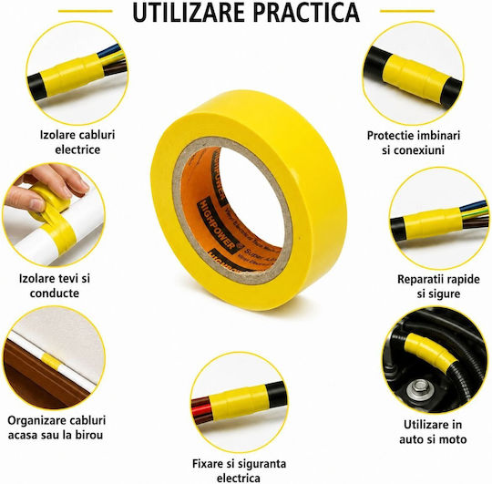 Highpower Insulation Tape 19mm x 9.14m Yellow