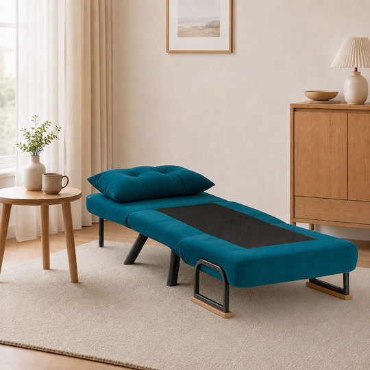 Megapap Polstermöbel Bett Petrol 60x78x78cm Megapap Polstermöbel Bett Petrol 60x78x78cm