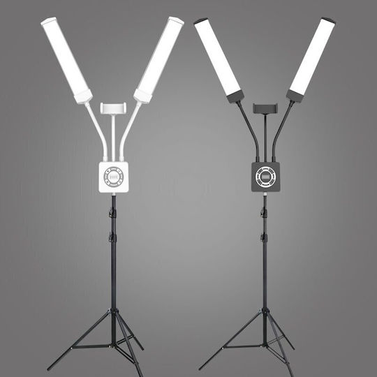 Michael Marinelli Lampă LED Dublă Flexibilă pentru Fotografie Estetică Video 40W + Telecomandă M46 Albă