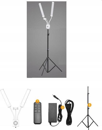 Michael Marinelli Lampă LED Dublă Flexibilă pentru Fotografie Estetică Video 40W + Telecomandă M46 Albă