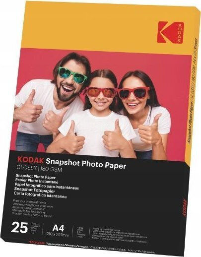 Kodak Фотографска Хартия A4 (21x30) 180gr/m² за Принтери Inkjet 25 Листа