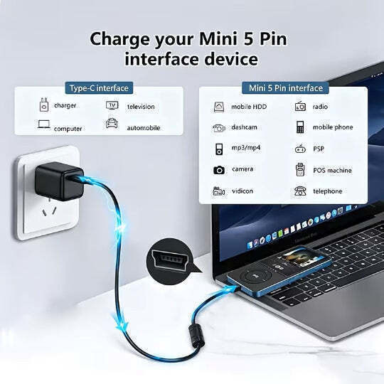 USB 2.0 кабел USB-A мъжки Черен