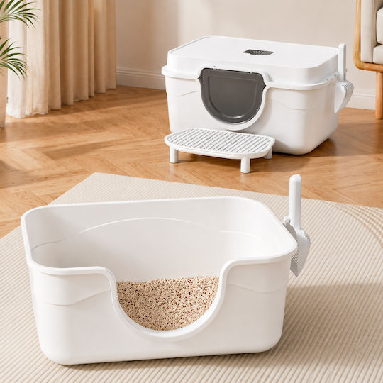 Pet's Choice Katzenklos Geschlossene mit Sieb Weiß M63 x B43 x H35cm